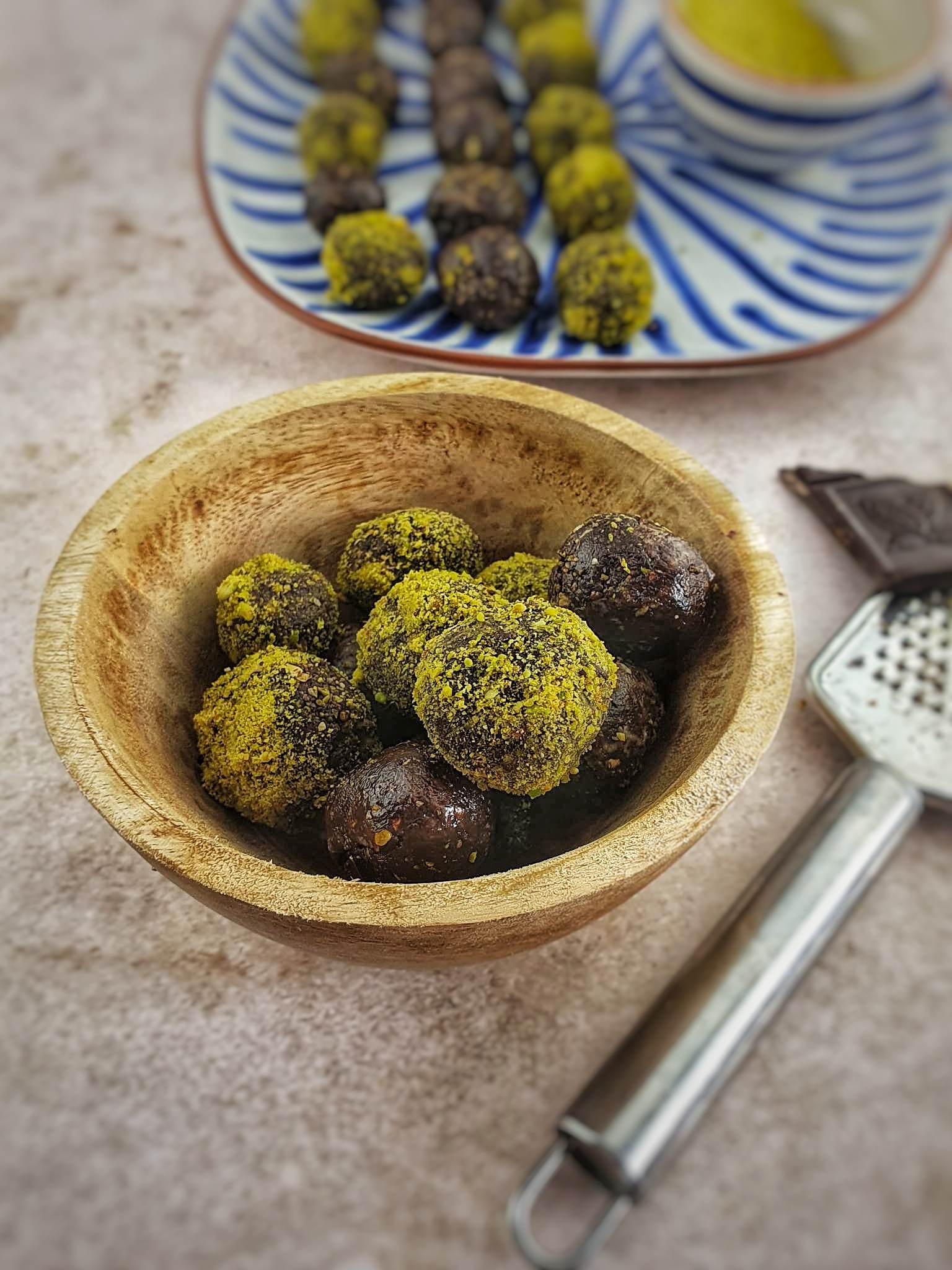 Chocolade pistache bliss balls Organic Happiness